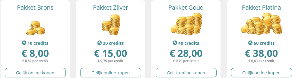 Credit Pakketten Mediumchat.ai